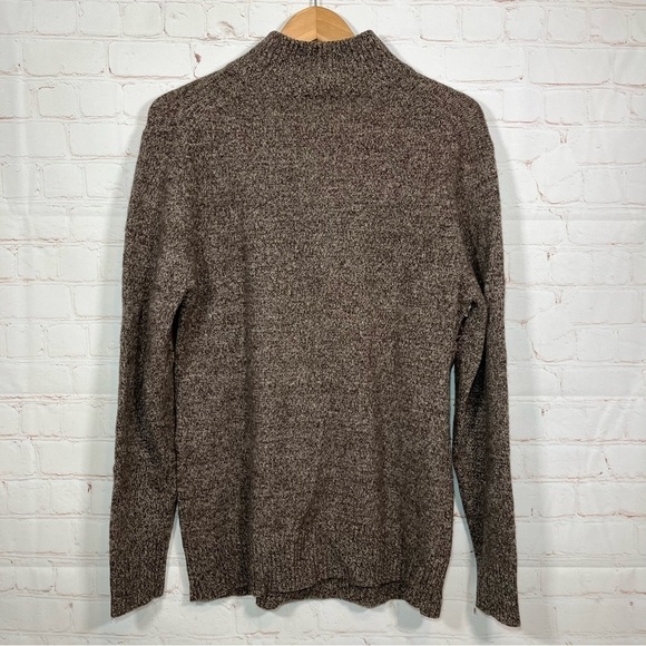 Nick Danger 1/4 Zip Sweater Mens Large Brown Aztec Lambswool Southwestern - Picture 8 of 8